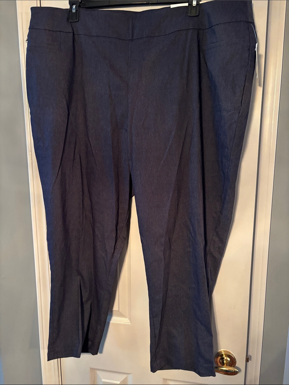 Cato Elastic Waist Pull On Dark Navy Pants NWT